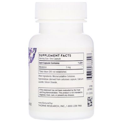 Мелатонін-3 Thorne Research (Melatonin-3) 3 мг 60 капсул, THR-78802