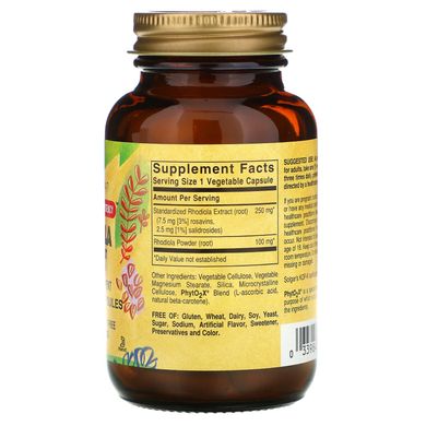 Екстракт кореня родіоли Solgar (Rhodiola root extract) 350 мг, SOL-04139