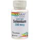 Селен без дріжджів Solaray (Selenium Yeast-Free) 200 мкг 90 капсул, SOR-04678