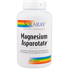 Магний аспартат Solaray (Magnesium) 180 капсул, SOR-13223