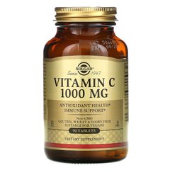 Вітамін С Solgar (Vitamin C) 1000 мг 90 таблеток, SOL-03275