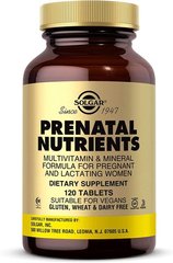 Витамины м минералы для беременных, Prenatal Multivitamin & Mineral, Solgar, 120 таблеток, SOL-02272