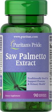 Со пальметто Puritan's Pride (Saw Palmetto) 260 мг 90 капсул, PTP-11594