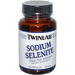 Гіпс натрію селен, Sodium Selenite, Twinlab, 250 мкг, 100 капсул, TWL-01040