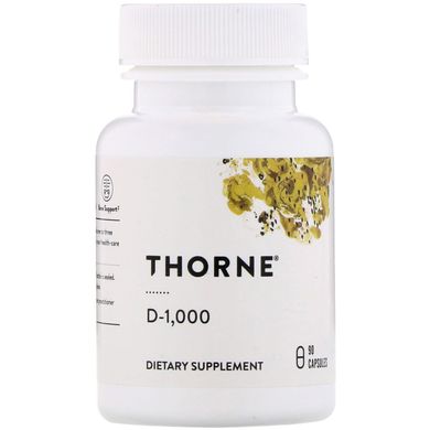 Витамин D3 Thorne Research (Vitamin D3) 1000 МЕ 90 капсул, THR-12801