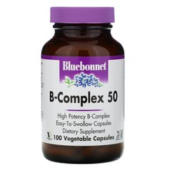 Комплекс B-50 Bluebonnet Nutrition (B-Complex 50) 100 капсул, BLB-00412