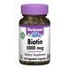 Биотин (B7) Bluebonnet Nutrition (Biotin) 5000 мкг 60 гелевых капсул, BLB-00447