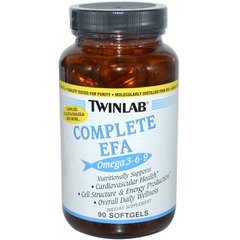 Омега 3-6-9 Twinlab (Complete EFA Omega 3-6-9) 90 капсул, TWL-02158