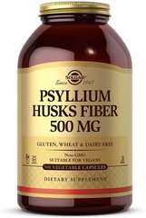 Подорожник Solgar (Psyllium Husks Fiber) 500 мг 500 капсул, SOL-02316