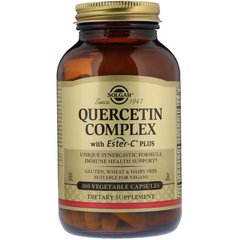 Комплекс з кверцетином, Quercetin Complex with Ester-C Plus, Solgar, 100 рослинних капсул, SOL-02319