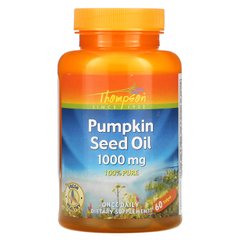 Тыквенное масло Thompson (Pumpkin Seed Oil) 1000 мг 60 капсул, THO-19323