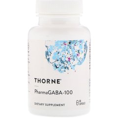 GABA-100, Thorne Research, 60 вегетаріанських капсул, THR-65201