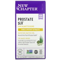 Цілісна підтримка простати, Prostate 5 LX, New Chapter, 180 вегетаріанських капсул, NCR-90069