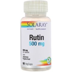 Рутин, Rutin, Solaray, 500 мг, 90 вегетарианских капсул, SOR-32989