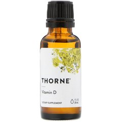 Вітамін D3 Thorne Research (Vitamin D3) 1000 МО 30 мл краплі, THR-16801